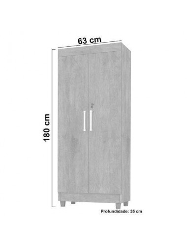 Armário Multiuso  Texas 2 Portas com Chaves Itauba