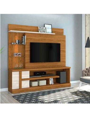 Estante Home Theater p/ TV 55" Madetec Alan Naturale / Off White