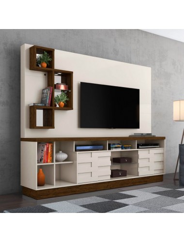 Estante para Home Theater 65 Polegadas Heitor 220 cm Off White Savana