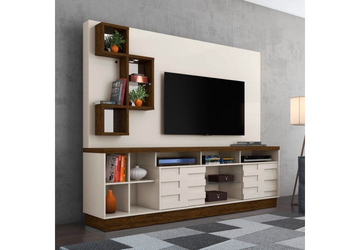 Estante para Home Theater 65 Polegadas Heitor 220 cm Off White Savana