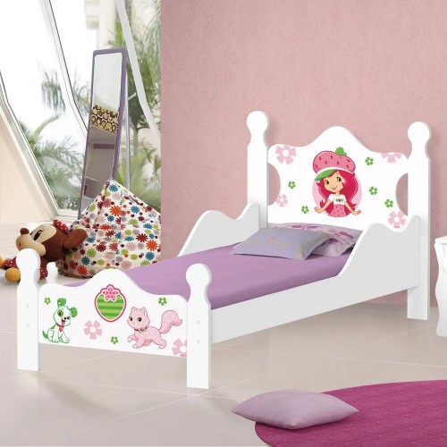 Cama Infantil para Colchão 68cm - J&A Iris Moranguinho