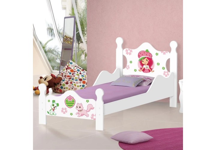 Cama Infantil para Colchão 68cm - J&A Iris Moranguinho