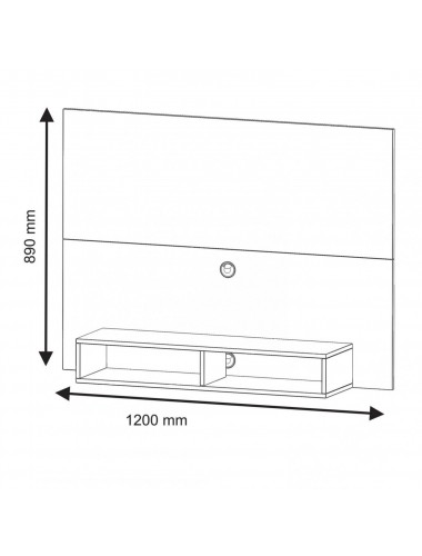 Painel para TV até 43 Polegadas Eros Branco New